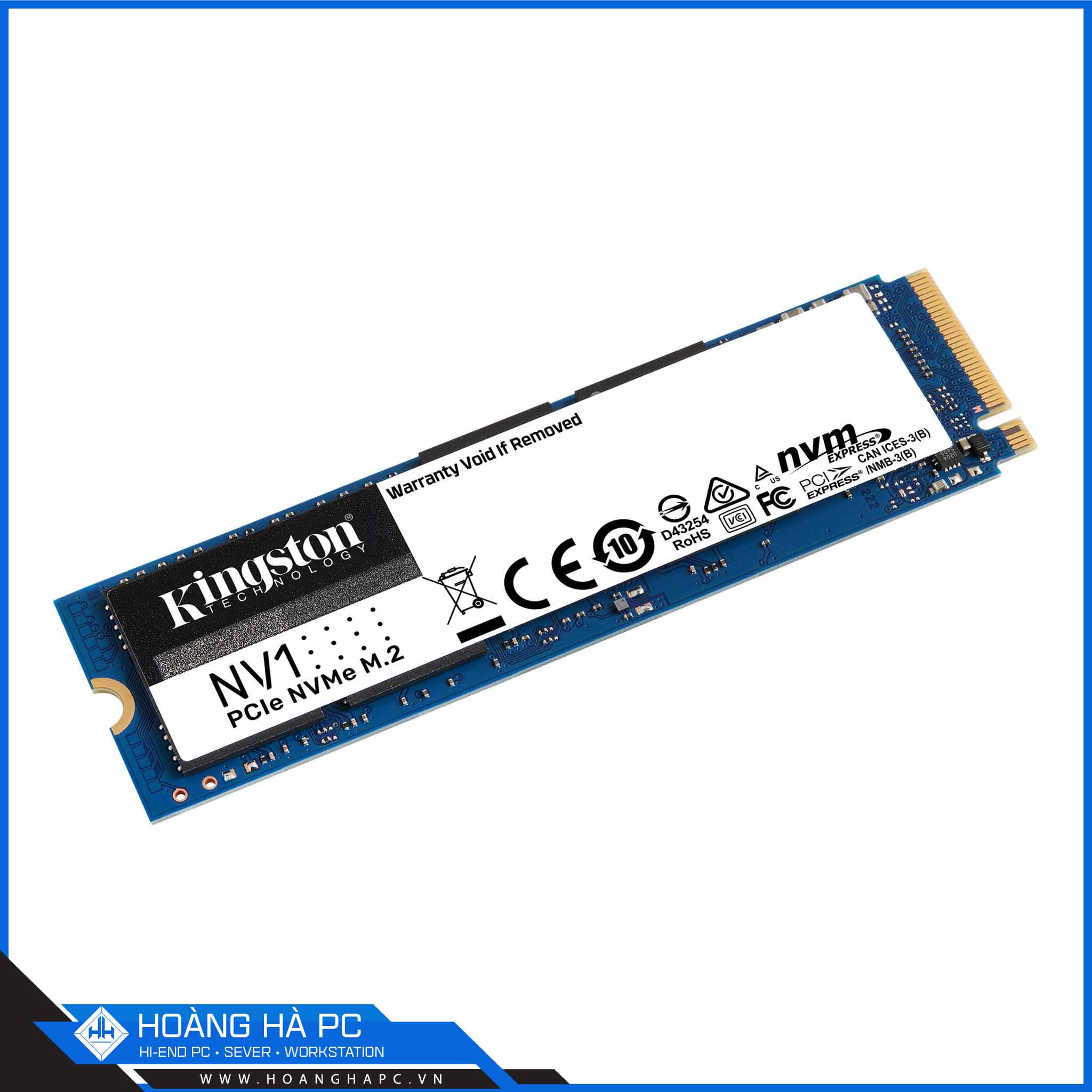 Ổ cứng SSD Kingston NV1 250GB NVMe M.2 2280 PCIe Gen 3 x 4 (Đoc 2100MB/s, Ghi 1100MB/s)