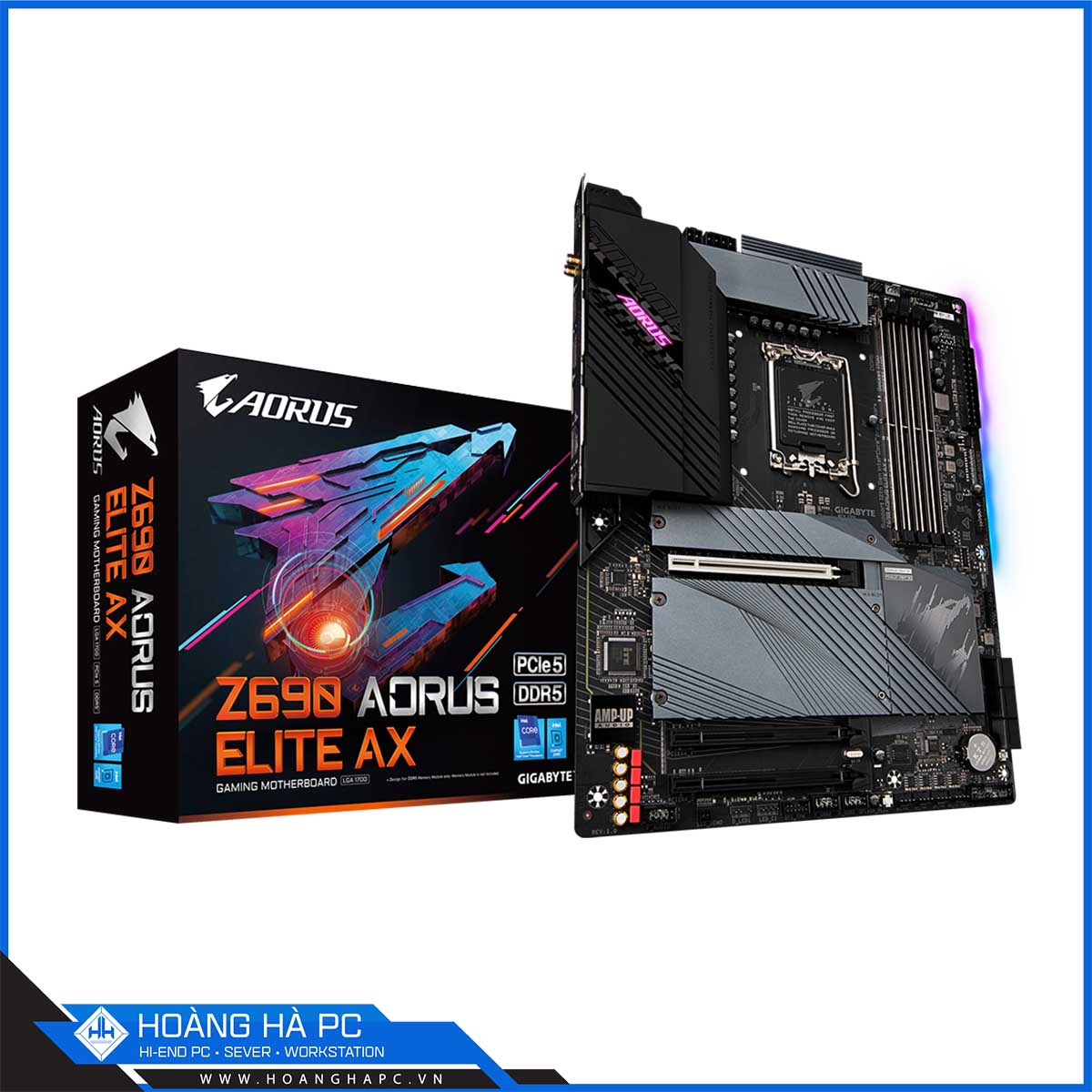 Mainboard Gigabyte Z690 AORUS ELITE AX DDR5 (Intel Z690, Socket 1700, ATX, 4 khe Ram DDR5)