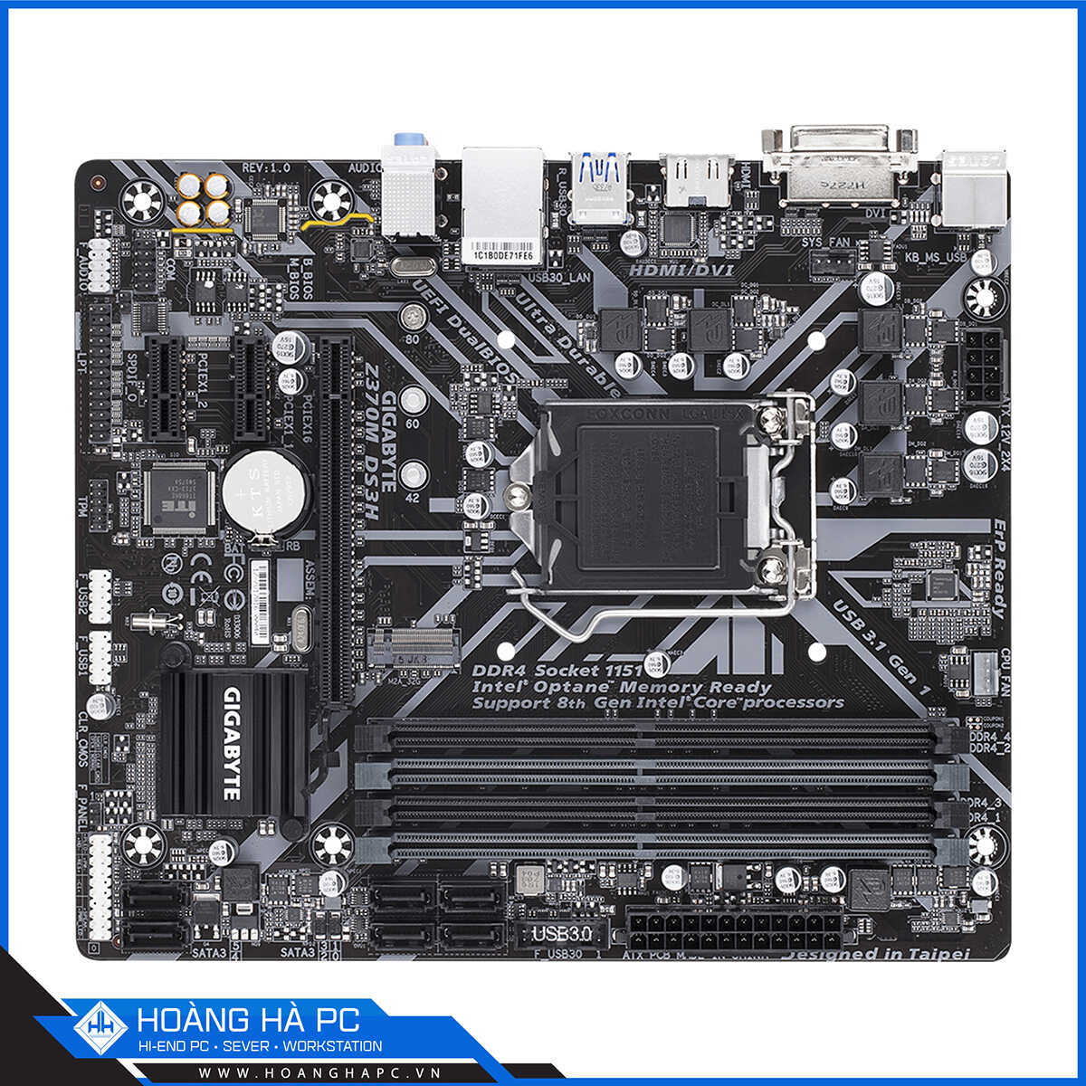 Mainboard Gigabyte Z370M DS3H (Intel Z370, Socket LGA1151, m- ATX, 4 Khe Cắm Ram)