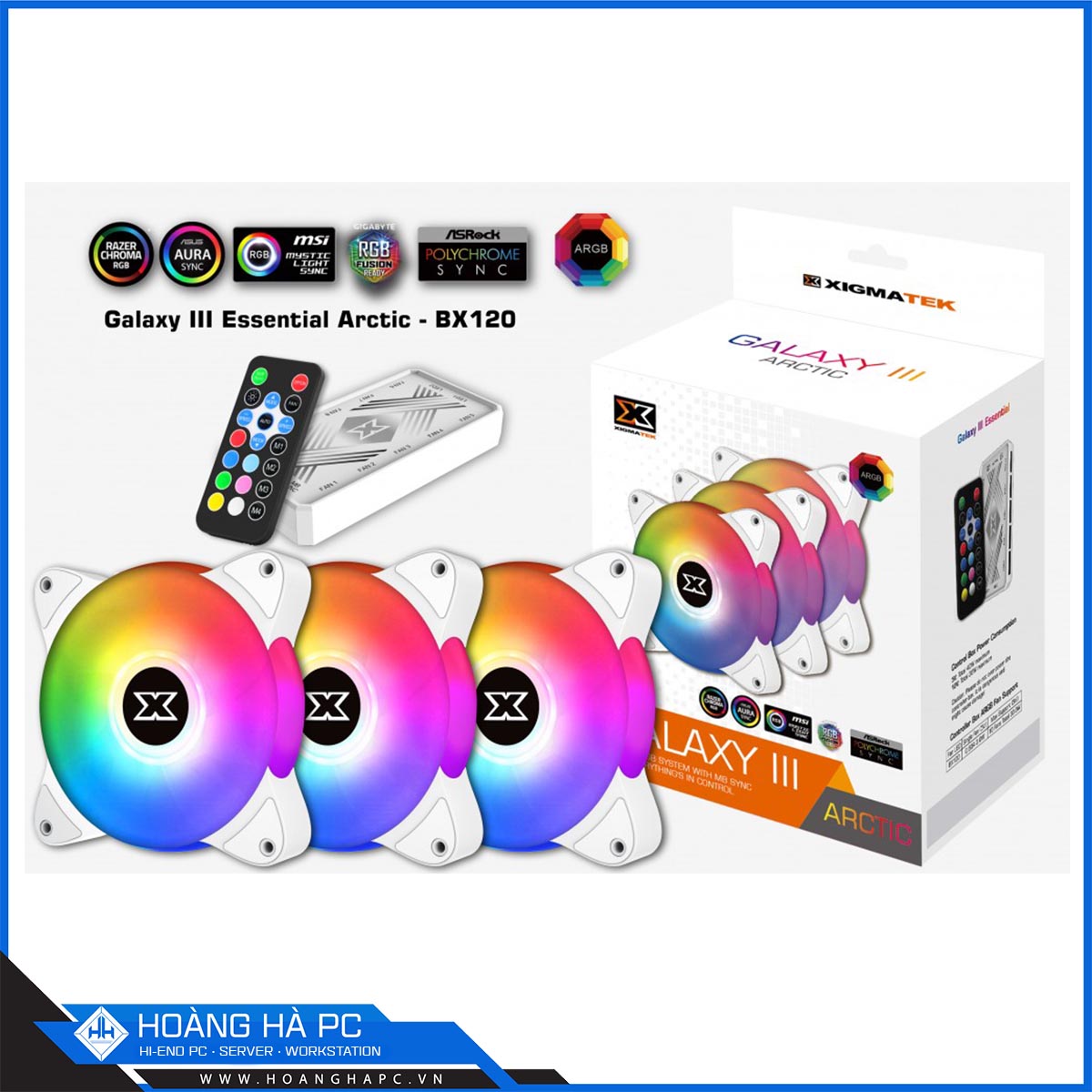 Fan Xigmatek Galaxy III Essential - BX120 ARCTIC ARGB