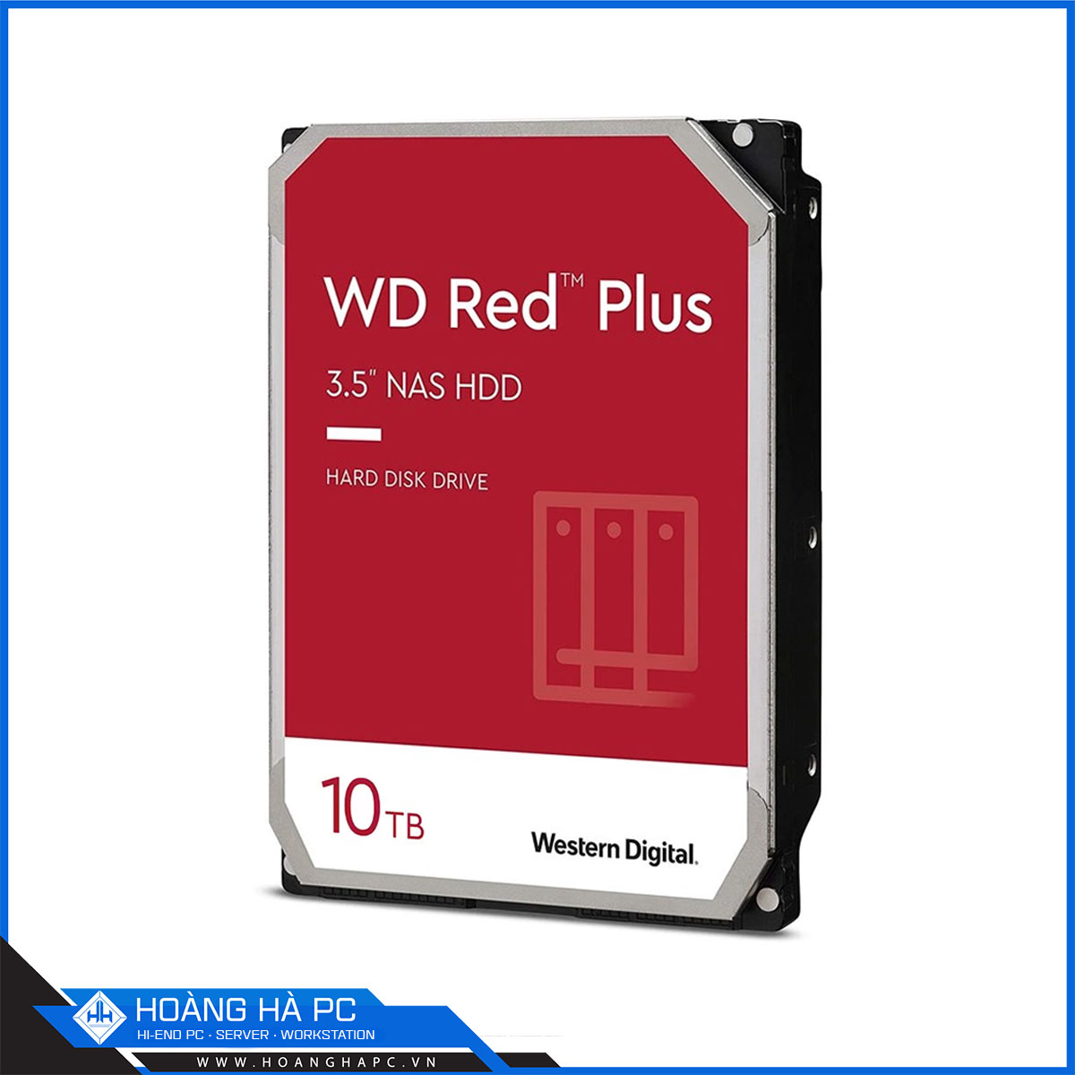 Ổ Cứng HDD Western Caviar Red Plus 10TB (3.5 inch, SATA3 6Gb/s, 256MB Cache, 7200rpm)