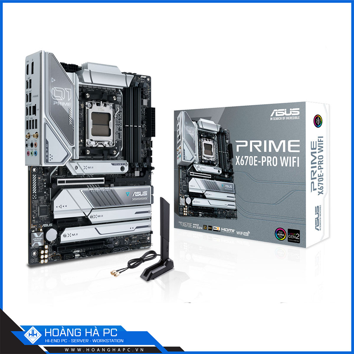 Mainboard ASUS Prime X670E-PRO WIFI (AMD X670, Socket AM5, ATX, 4 Khe Cắm Ram DDR5)