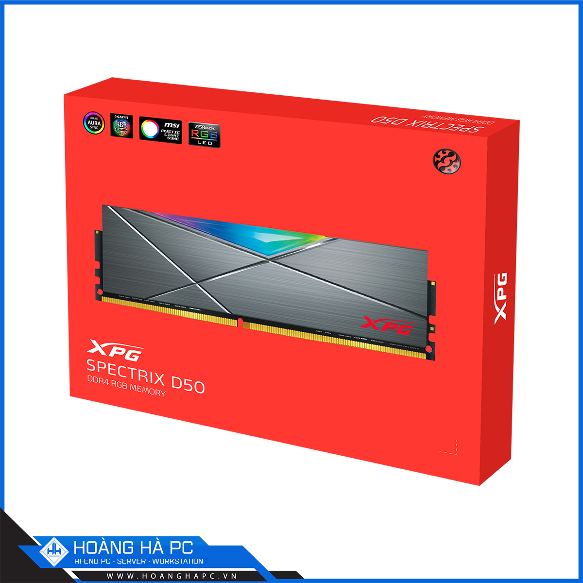 Bộ Nhớ RAM ADATA SPECTRIX D50 32GB (2x16GB) DDR4 3200MHz GREY RGB