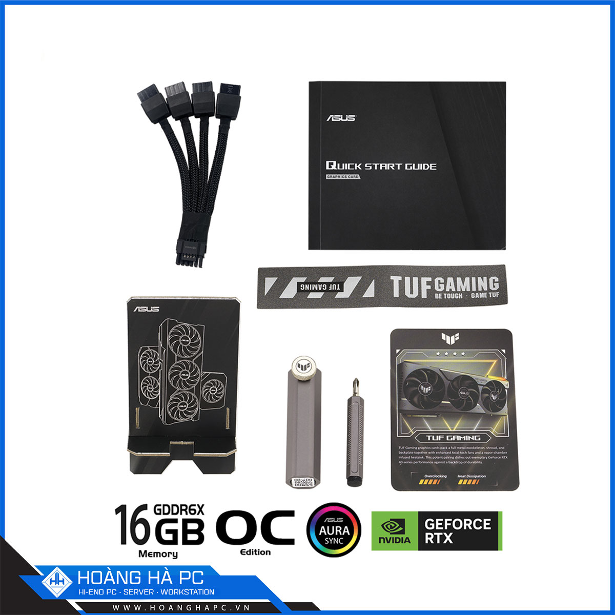VGA Asus TUF RTX 4080 16G OC GAMING (16GB GDDR6X, 256-bit, HDMI +DP, 1x16-pin)
