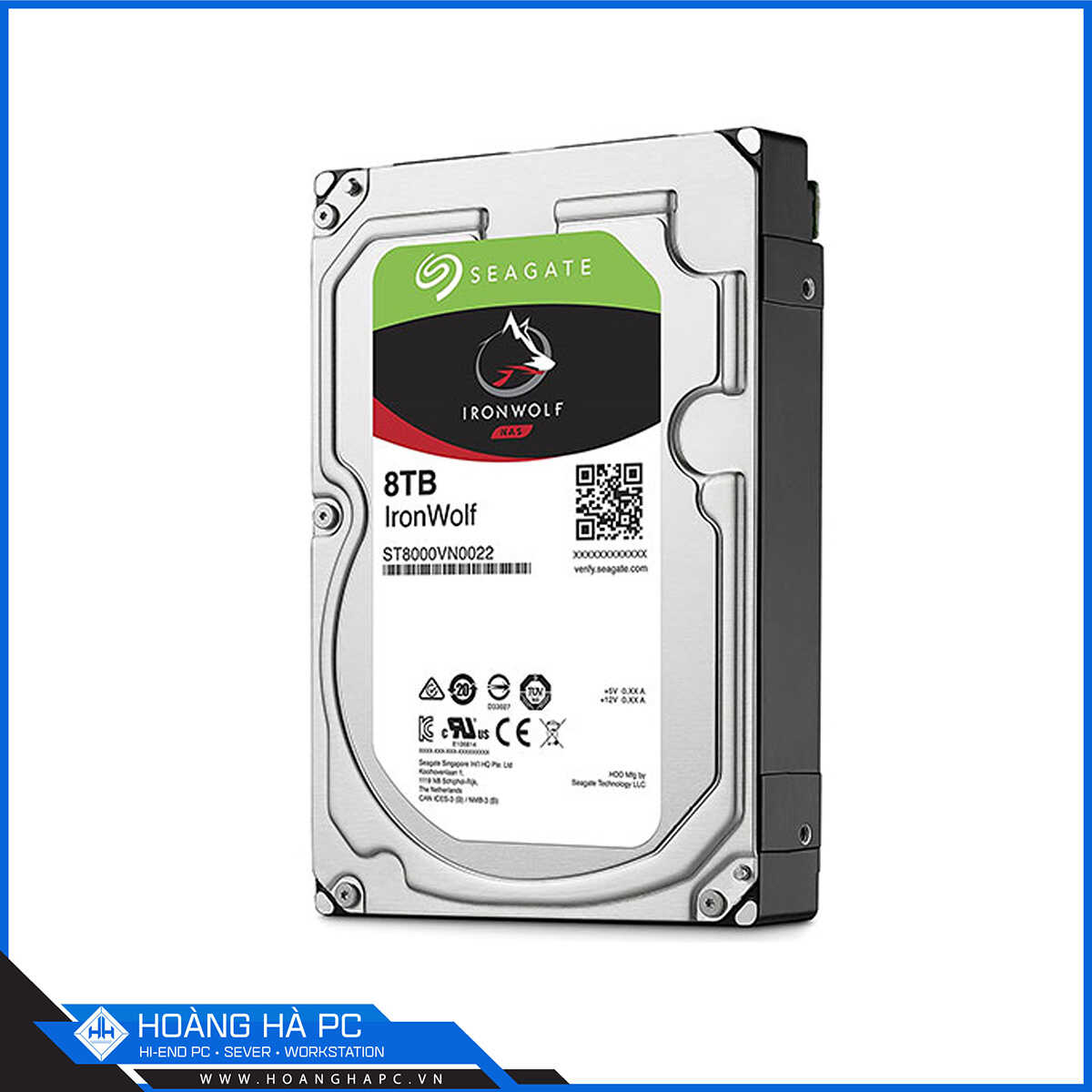 Ổ Cứng HDD Seagate Ironwolf 8TB (3.5 inch, Sata3 6Gb/s, 256MB Cache, 7200rpm)