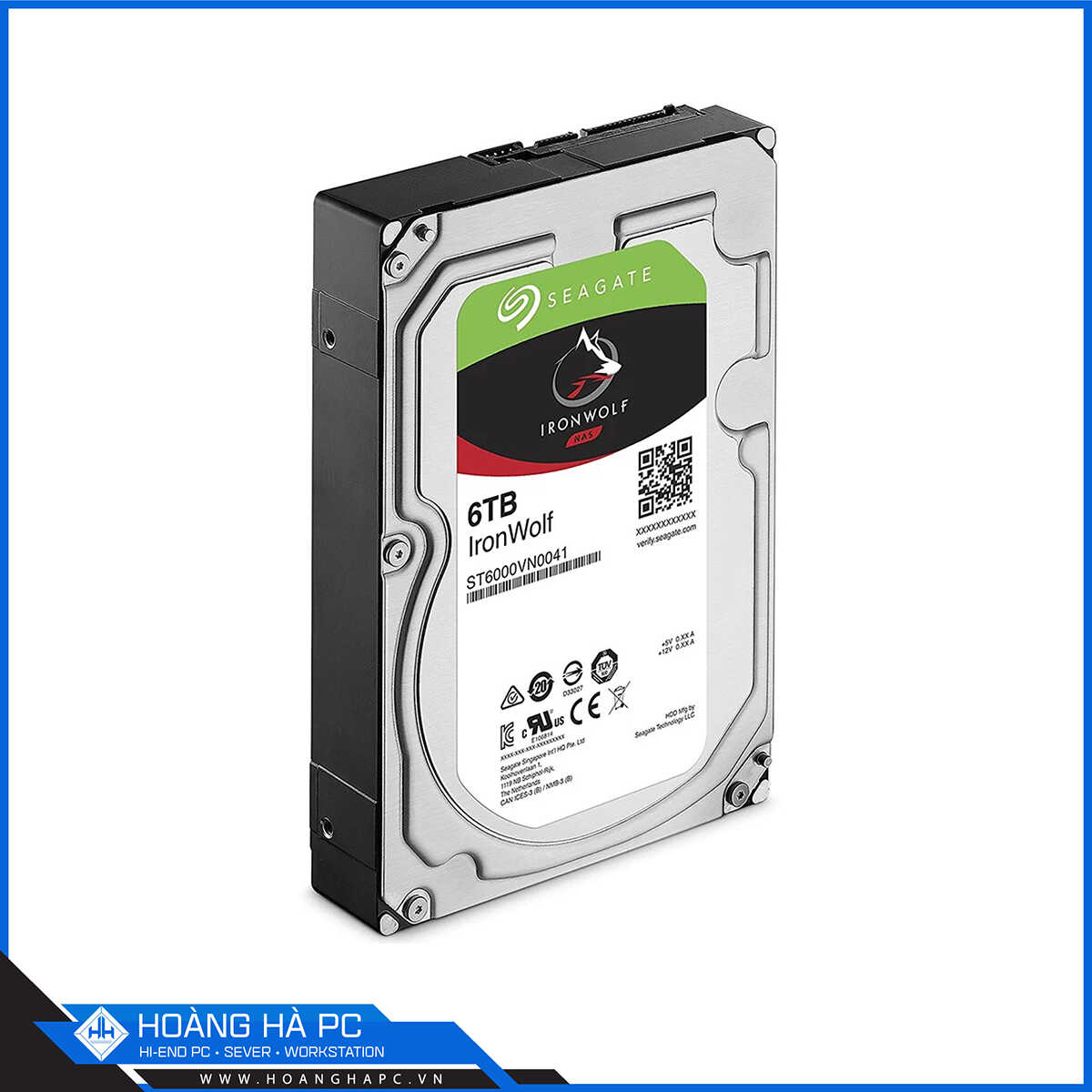 Ổ Cứng HDD Seagate IRONWOLF 6TB (3.5 inch, SATA3 6Gb/s, 128MB Cache, 5400rpm)