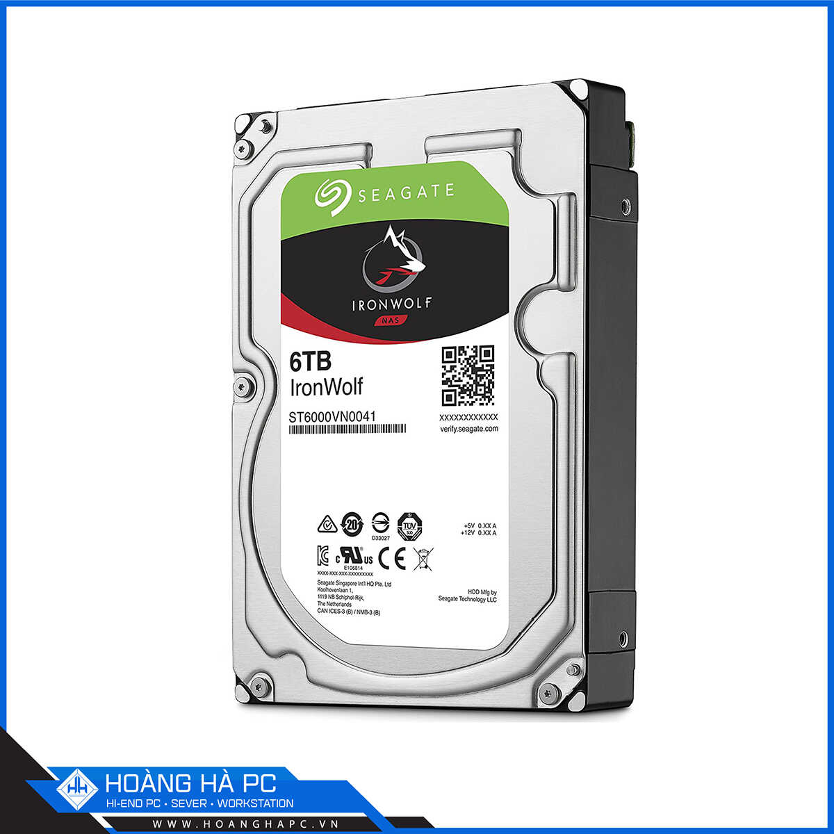 Ổ Cứng HDD Seagate IRONWOLF 6TB (3.5 inch, SATA3 6Gb/s, 128MB Cache, 5400rpm)