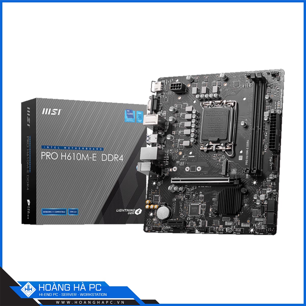 Mainboard MSI PRO H610M-E DDR4 (Intel H610, LGA 1700, m-ATX, 2 khe Ram DDR4)