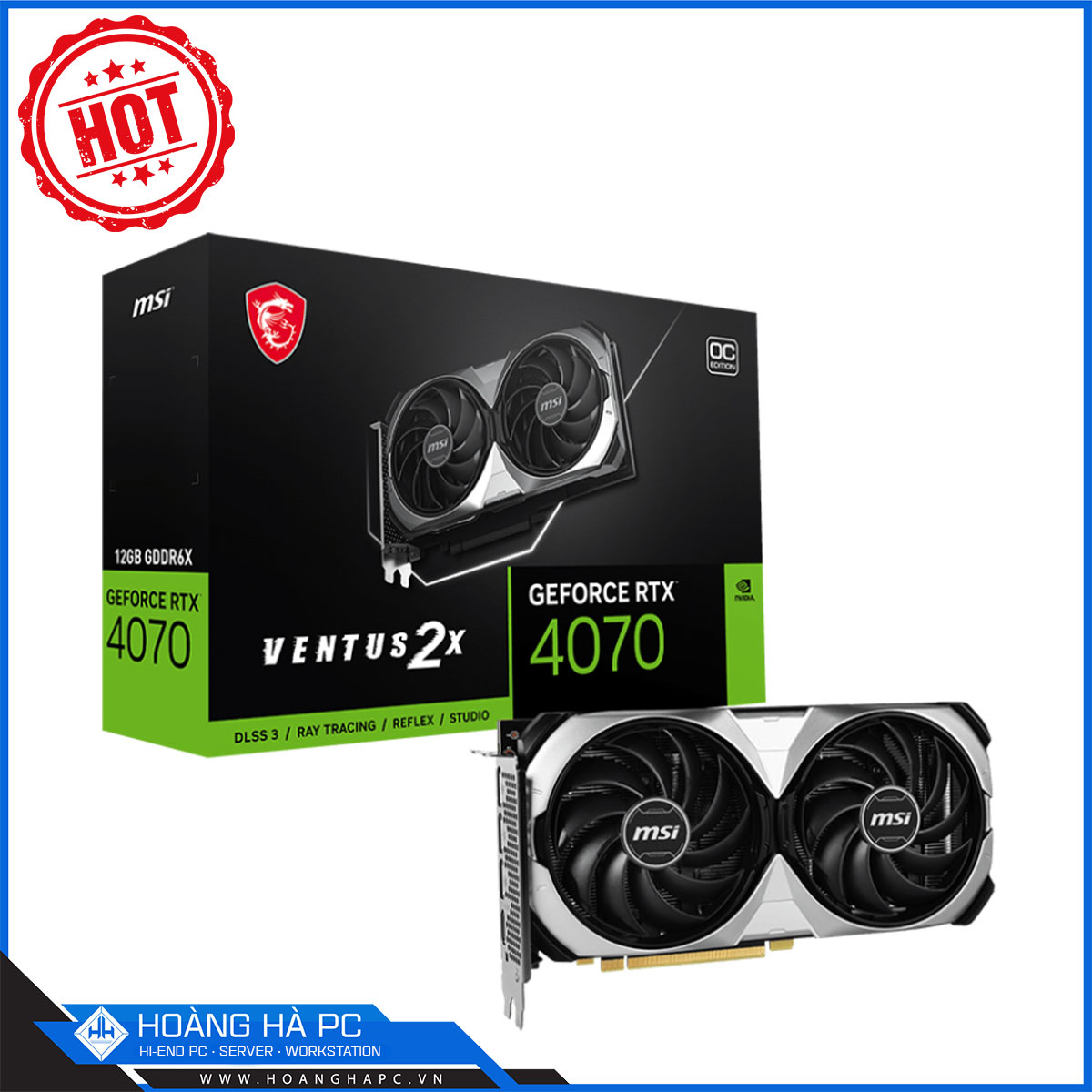 VGA MSI RTX 4070 VENTUS 2X 12G OC