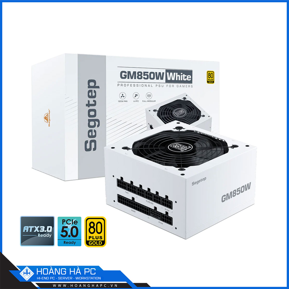 Nguồn Segotep GM850 850W (80 Plus Gold/ Full Modular/ White)