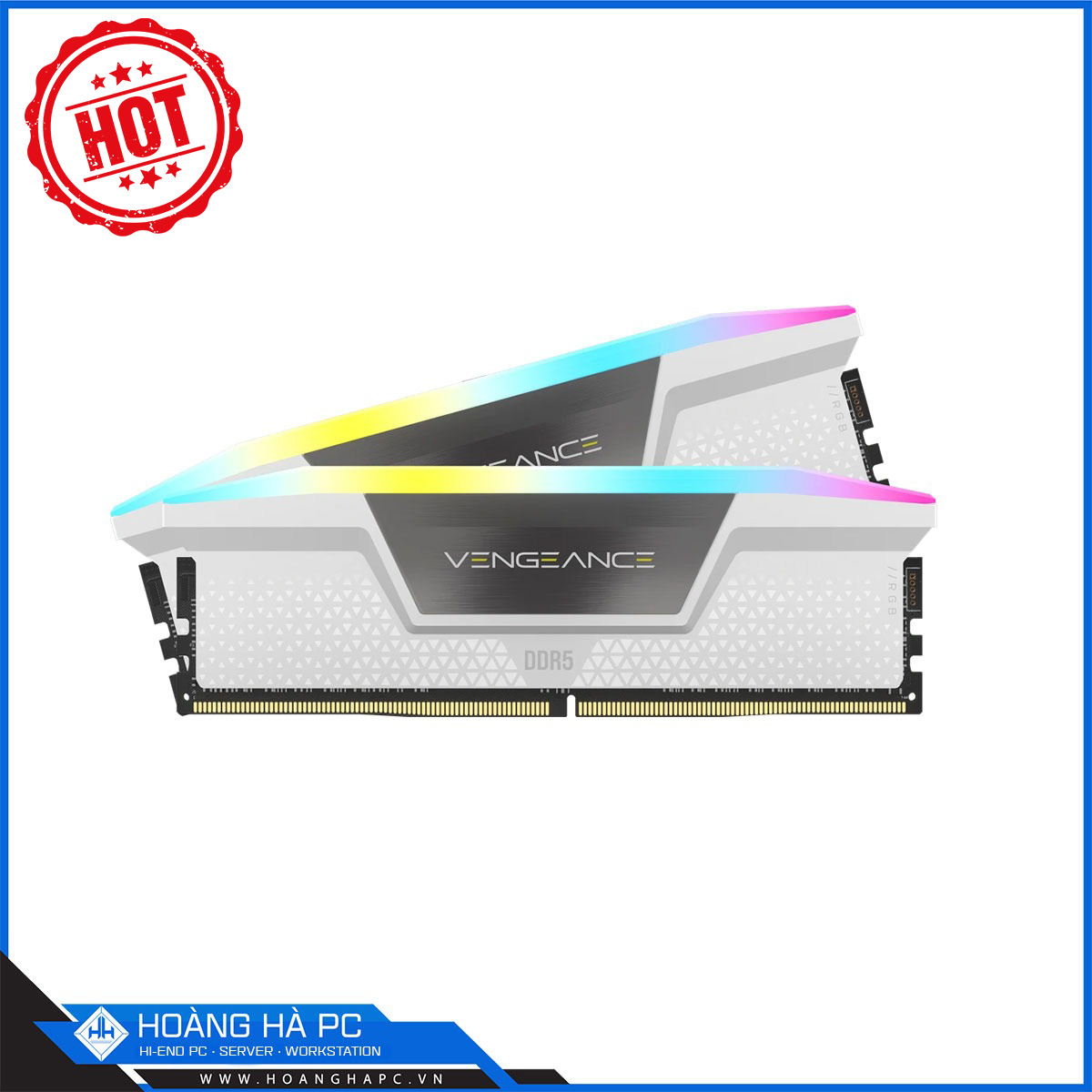 RAM DDR5 CORSAIR VENGEANCE RGB WHITE 64G/5200 (2x32G )