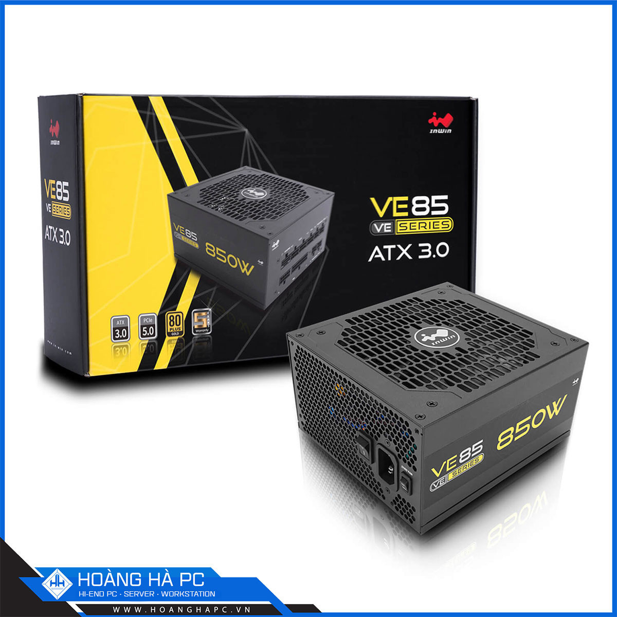 Nguồn Inwin VE85 850W 80 Plus Gold - Mạnh, Bền, Giá Tốt!