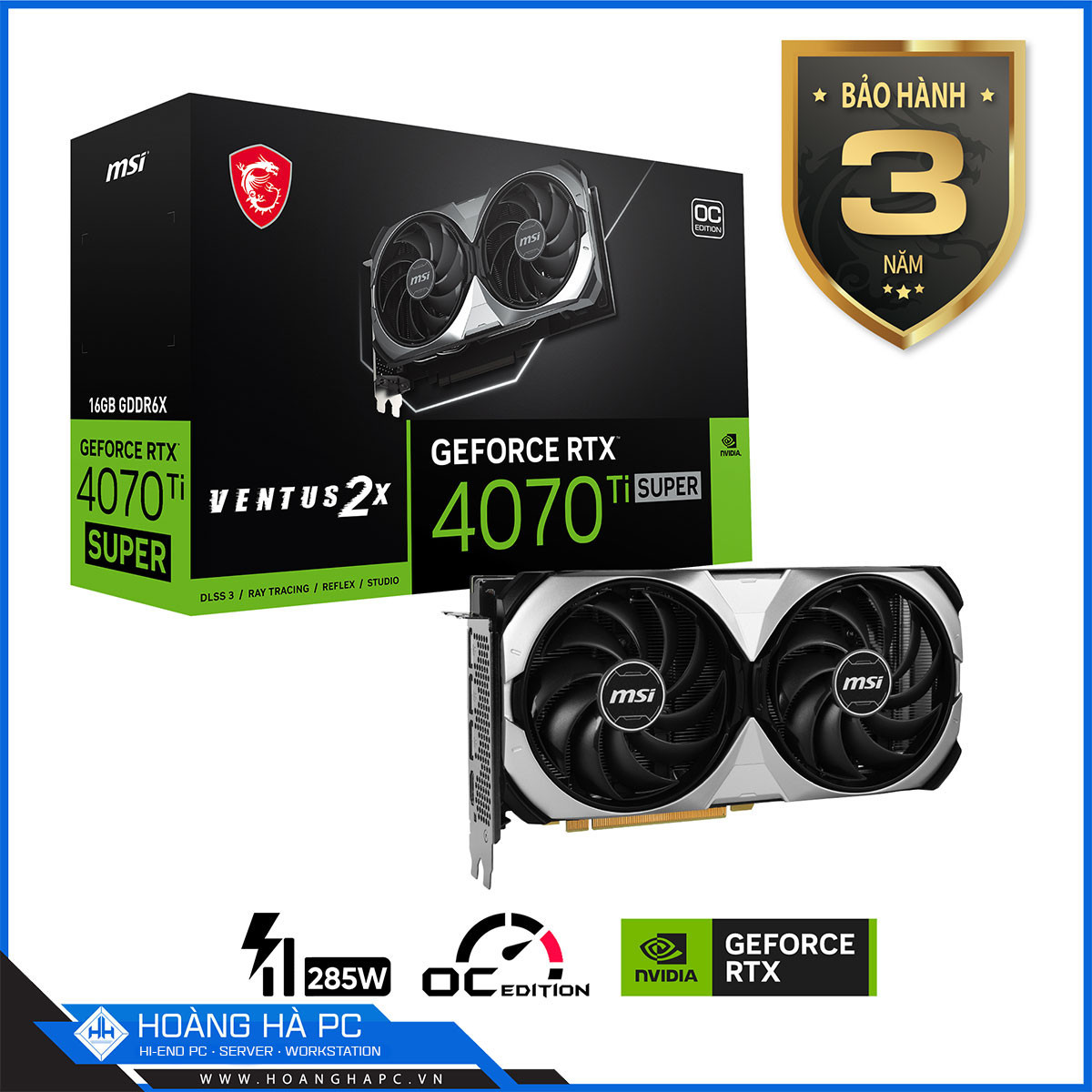 VGA MSI RTX 4070 Ti SUPER 16G VENTUS 2X OC