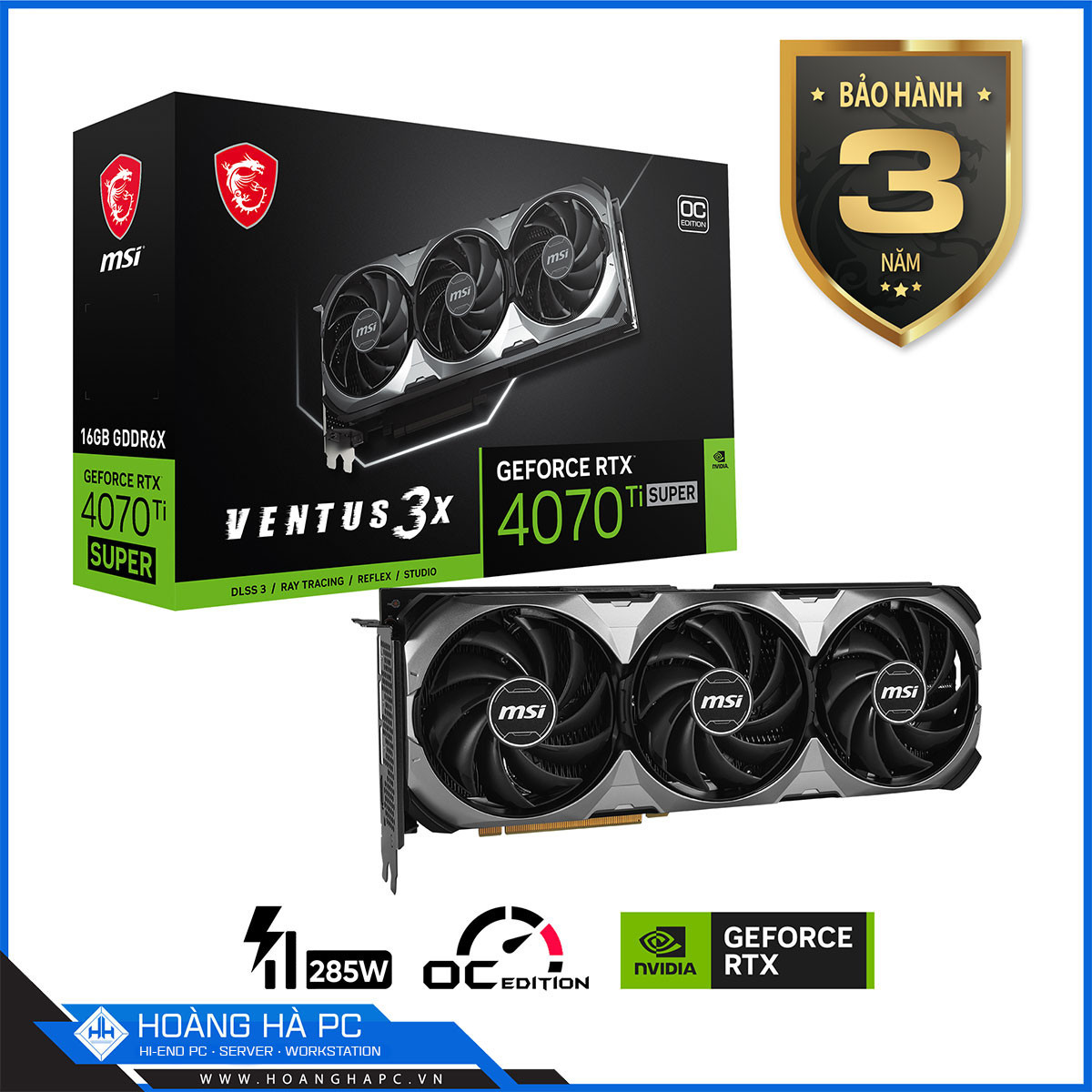 VGA MSI RTX 4070Ti Super Ventus 3X OC 16GB GDDR6X