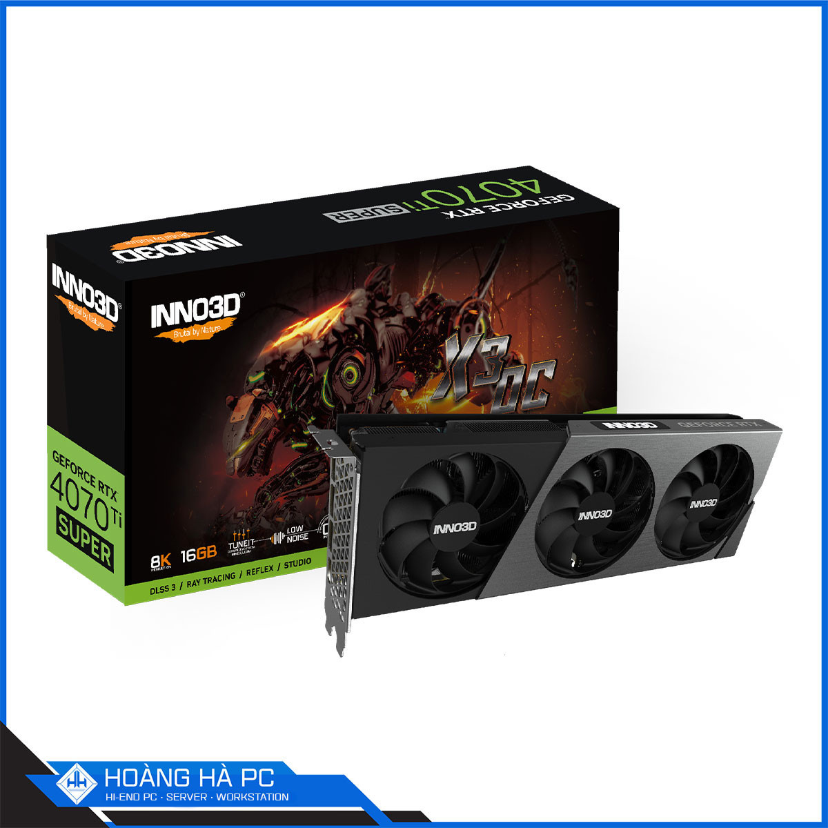 VGA INNO3D RTX 4070 Ti SUPER X3 OC 16GB (GDDR6X, 256-bit, HDMI + DP)