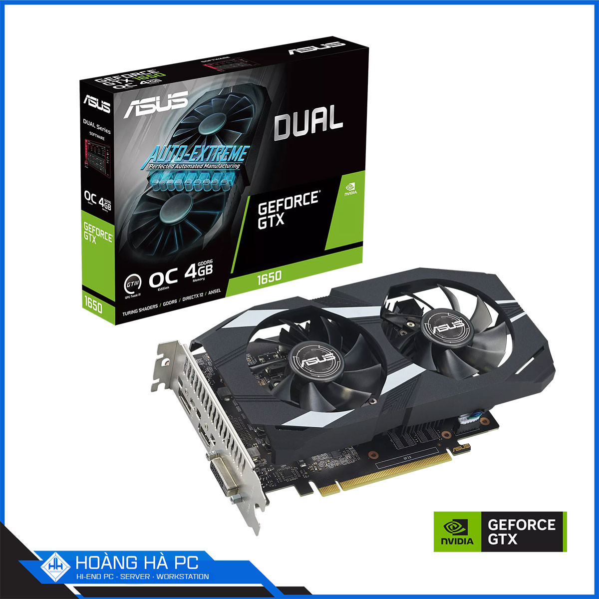 VGA ASUS DUAL GTX 1650 OC 4G EVO GDDR6 (4GB GDDR6, 128-bit, HDMI+