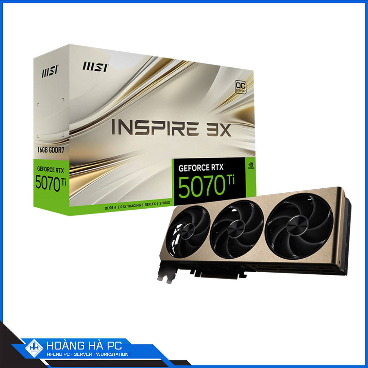 VGA MSI GEFORCE RTX 5070 Ti 16G INSPIRE 3X OC PLUS
