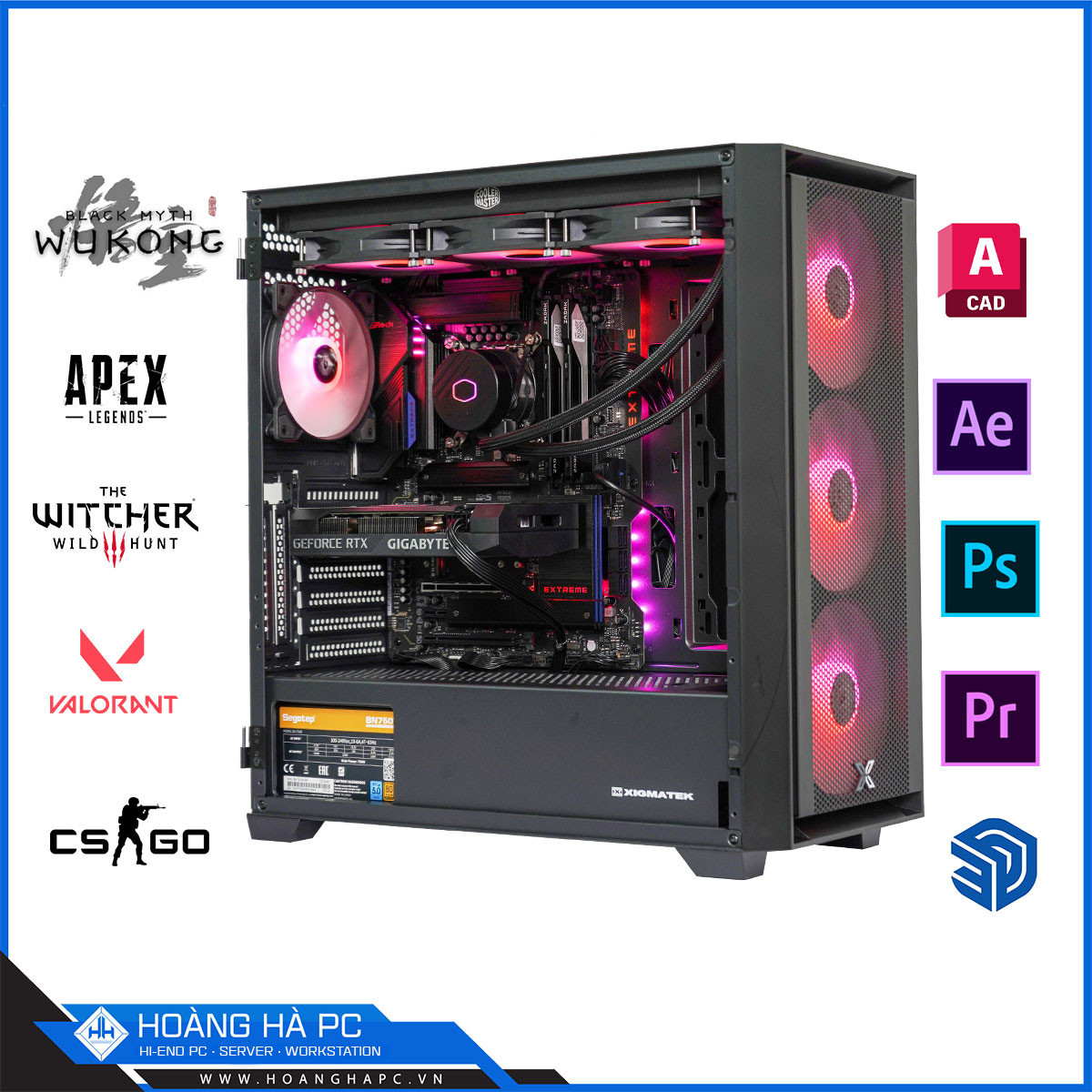 HHPC RYZEN 7 7800X3D | 32G DDR5 | NVIDIA RTX 4070 Ti SUPER 16G