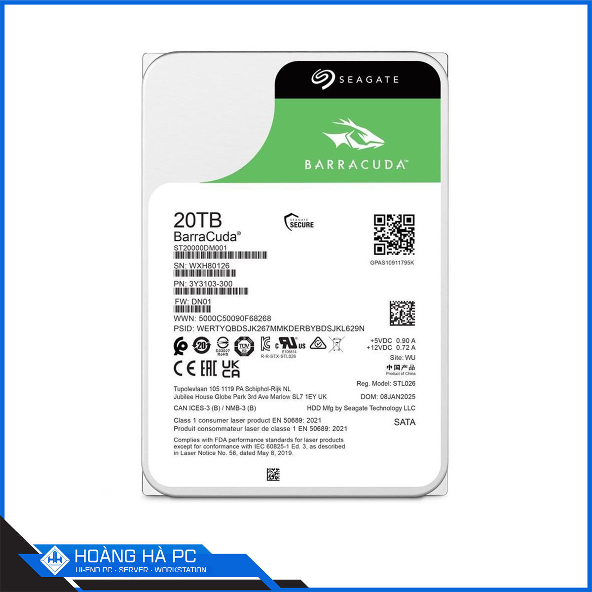 Ổ Cứng HDD Seagate Barracuda 20TB: Lưu Trữ Không Giới Hạn