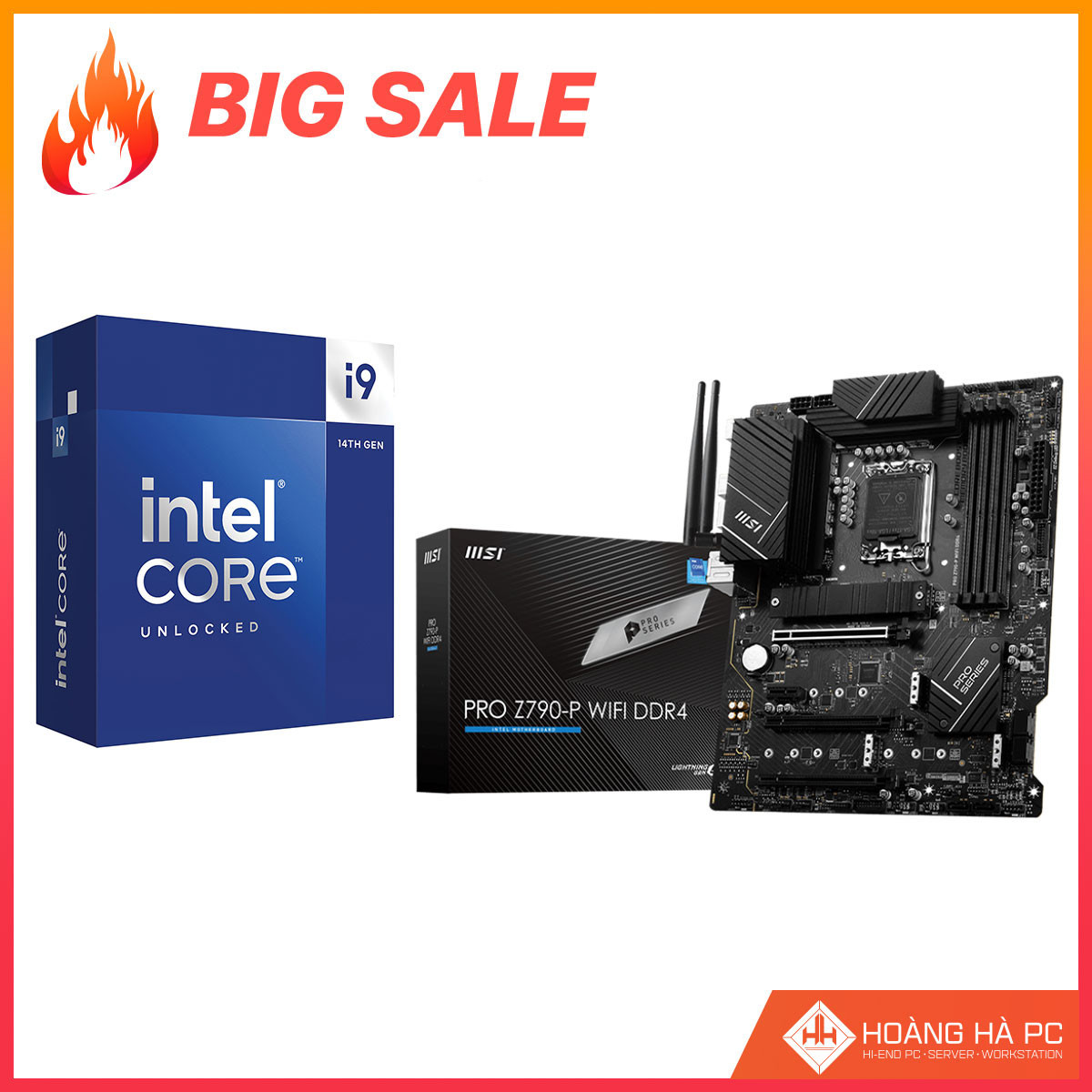 COMBO CPU INTEL CORE i9 14900K + MAIN MSI PRO Z790-P WIFI D4