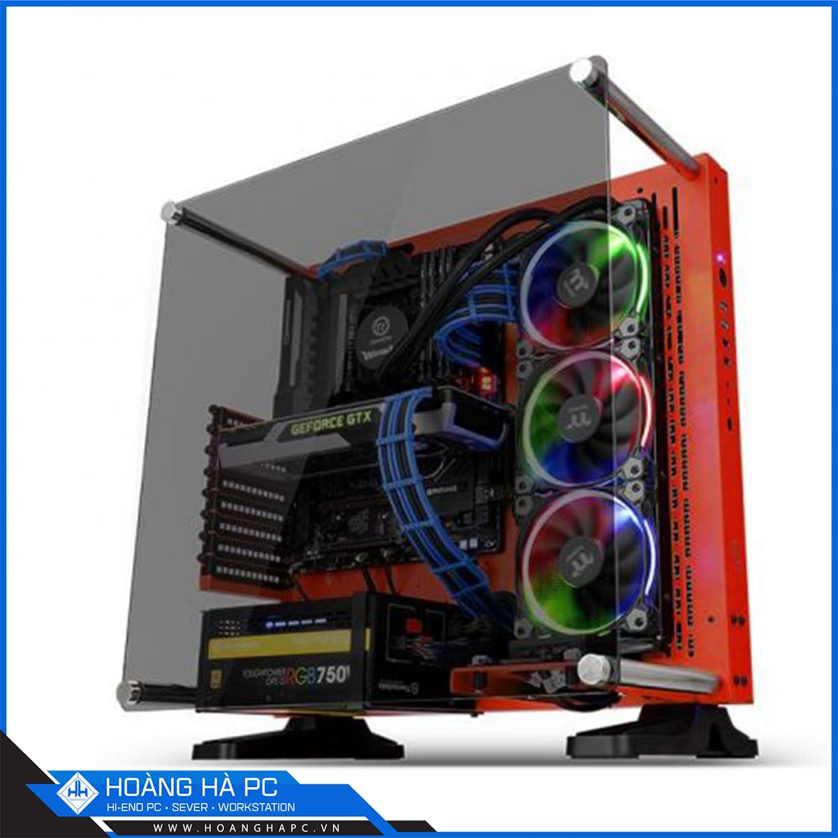 Case Thermaltake Core P3 Tempered Glass Red Edition (Mid Tower/Màu Đỏ)